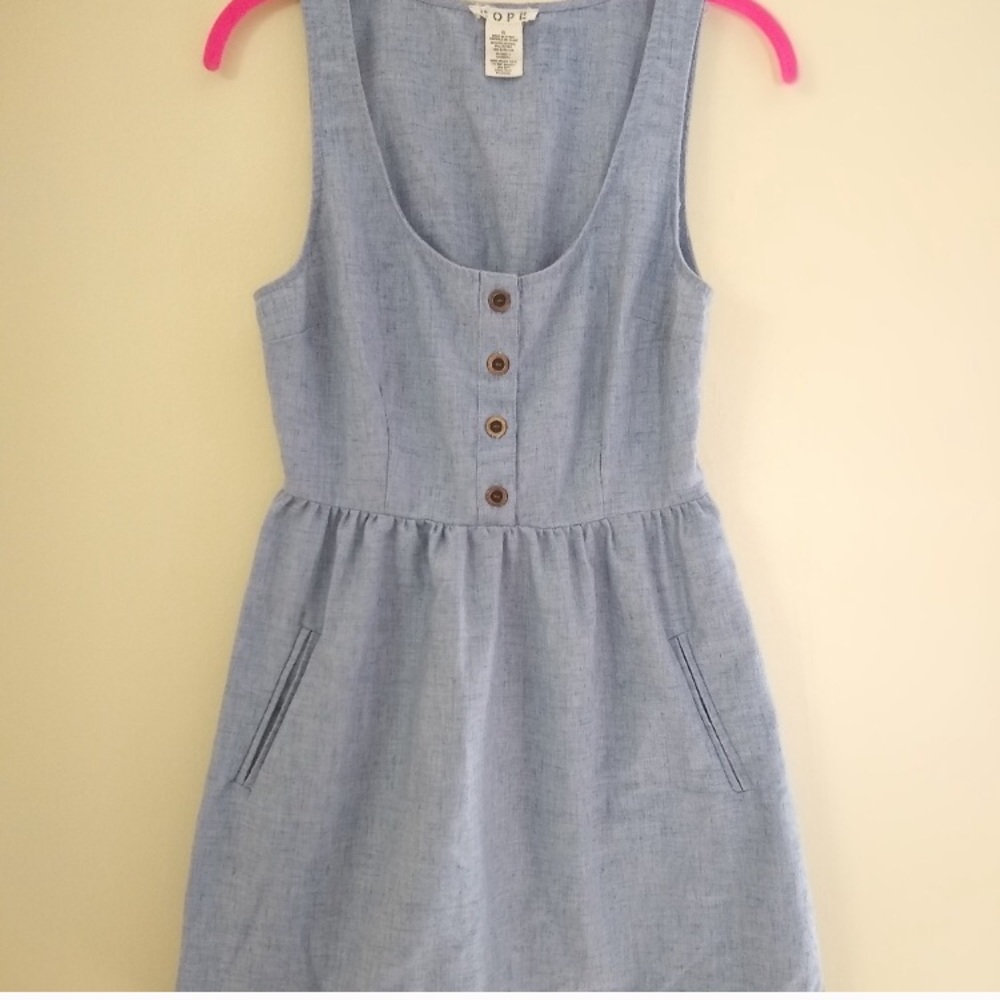 Urban Outfitters COPE Denim Linen Dress